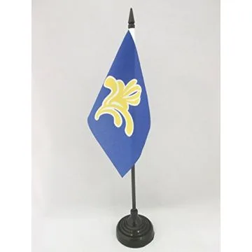 DRAPEAU DE TABLE BRUXELLES CAPITALE 15x10cm - PETIT DRAPEAUX DE BUREAU BRUXELLOIS 10 x 15 cm