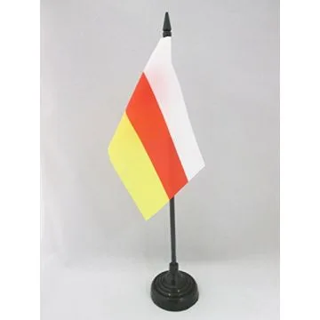 DRAPEAU DE TABLE OSSÉTIE DU SUD 15x10cm - PETIT DRAPEAUX DE BUREAU GÉORGIE 10 x 15 cm