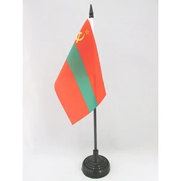 DRAPEAU DE TABLE TRANSNISTRIE 15x10cm - PETIT DRAPEAUX DE BUREAU RÉPUBLIQUE MOLDAVE DU DNIESTR - MOLDAVIE 10 x 15 cm