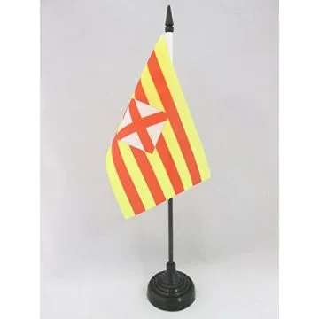 DRAPEAU DE TABLE PROVINCE DE BARCELONE 15x10cm - PETIT DRAPEAUX DE BUREAU PROVINCIA DE BARCELONA 10 x 15 cm