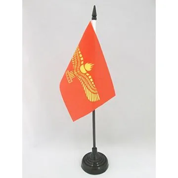DRAPEAU DE TABLE ARAMÉEN SYRIAQUE 15x10cm - PETIT DRAPEAUX DE BUREAU ARAMÉENS 10 x 15 cm