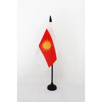 DRAPEAU DE TABLE YESIDI NOUVEAU 15x10cm - PETIT DRAPEAUX DE BUREAU YÉZIDISME 10 x 15 cm