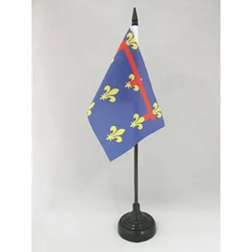 DRAPEAU DE TABLE ROYAUME DE NAPLES 1282-1816 15x10cm - PETIT DRAPEAUX DE BUREAU REGNO DI NAPOLI - ITALIE 10 x 15 cm