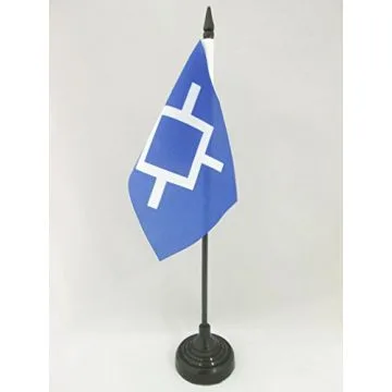 DRAPEAU DE TABLE CHEYENNES AMÉRINDIEN 15x10cm - PETIT DRAPEAUX DE BUREAU CHEYENNE - INDIEN D\'AMÉRIQUE 10 x 15 cm