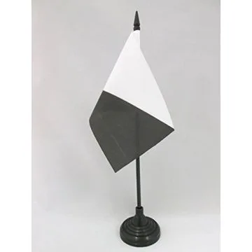 DRAPEAU DE TABLE ANARCHO-PACIFISME 15x10cm - PETIT DRAPEAUX DE BUREAU ANARCHISTE - ANARCHISME NON VIOLENT 10 x 15 cm