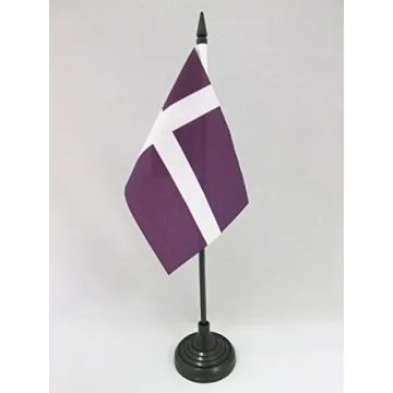 DRAPEAU DE TABLE PROTESTANTISME 15x10cm - PETIT DRAPEAUX DE BUREAU PROTESTANT - RELIGION PROTESTANTE 10 x 15 cm