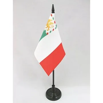 DRAPEAU DE TABLE GOUVERNEMENT DE VENISE 15x10cm - PETIT DRAPEAUX DE BUREAU RÉVOLUTIONS ITALIE DE 1848 10 x 15 cm