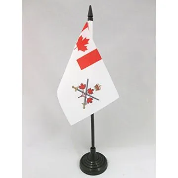 DRAPEAU DE TABLE CANADA ARMÉE CANADIENNE 15x10cm - PETIT DRAPEAUX DE BUREAU DE GUERRE CANADIEN 10 x 15 cm