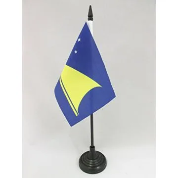 DRAPEAU DE TABLE TOKELAU 15x10cm - PETIT DRAPEAUX DE BUREAU ÎLES DE L\'UNION - NOUVELLE-ZÉLANDE 10 x 15 cm
