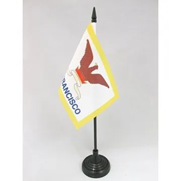 DRAPEAU DE TABLE SAN FRANCISCO 15x10cm - PETIT DRAPEAUX DE BUREAU VILLE DE SAN FRANCISCO - CALIFORNIE 10 x 15 cm