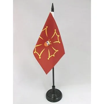 DRAPEAU DE TABLE VAL D\'ARAN 15x10cm - PETIT DRAPEAUX DE BUREAU DU VALLE DE ARÁN 10 x 15 cm