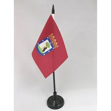 DRAPEAU DE TABLE MADRID 15x10cm - PETIT DRAPEAUX DE BUREAU VILLE DE MADRID 10 x 15 cm