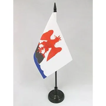DRAPEAU DE TABLE ALPES-MARITIMES 15x10cm - PETIT DRAPEAUX DE BUREAU DÉPARTEMENT MARALPIN 10 x 15 cm