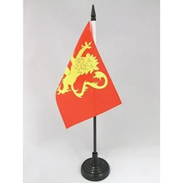 DRAPEAU DE TABLE AVEYRON 15x10cm - PETIT DRAPEAUX DE BUREAU DÉPARTEMENT AVEYRONAIS 10 x 15 cm