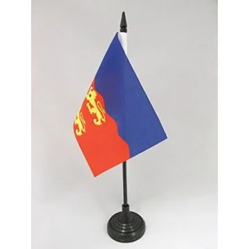 DRAPEAU DE TABLE CALVADOS 15x10cm - PETIT DRAPEAUX DE BUREAU DÉPARTEMENT CALVADOSIEN 10 x 15 cm