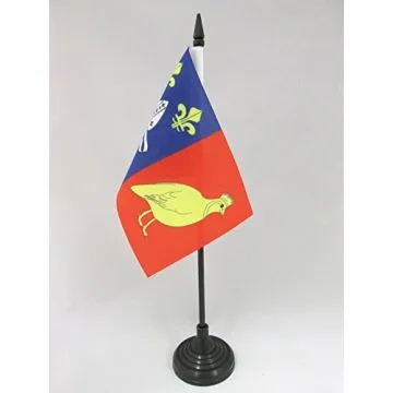 DRAPEAU DE TABLE CHARENTE MARITIME 15x10cm - PETIT DRAPEAUX DE BUREAU DÉPARTEMENT CHARENTAIS 10 x 15 cm