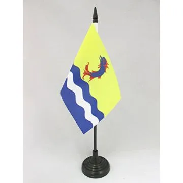 DRAPEAU DE TABLE DRÔME 15x10cm - PETIT DRAPEAUX DE BUREAU DÉPARTEMENT DROMOIS 10 x 15 cm