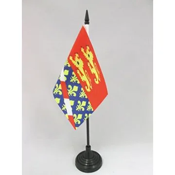 DRAPEAU DE TABLE EURE 15x10cm - PETIT DRAPEAUX DE BUREAU DÉPARTEMENT EUROIS 10 x 15 cm