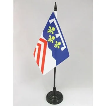 DRAPEAU DE TABLE EURE-ET-LOIR 15x10cm - PETIT DRAPEAUX DE BUREAU DÉPARTEMENT EURÉLIEN 10 x 15 cm