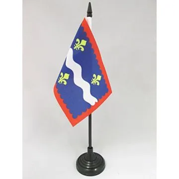 DRAPEAU DE TABLE INDRE 15x10cm - PETIT DRAPEAUX DE BUREAU DÉPARTEMENT INDRIEN 10 x 15 cm