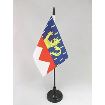DRAPEAU DE TABLE JURA 15x10cm - PETIT DRAPEAUX DE BUREAU DÉPARTEMENT JURACIEN 10 x 15 cm