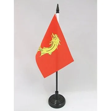 DRAPEAU DE TABLE LOIRE 15x10cm - PETIT DRAPEAUX DE BUREAU DÉPARTEMENT LIGÉRIEN 10 x 15 cm