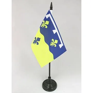 DRAPEAU DE TABLE LOIR-ET-CHER 15x10cm - PETIT DRAPEAUX DE BUREAU DÉPARTEMENT LOIR-ET-CHÉRIEN 10 x 15 cm