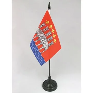 DRAPEAU DE TABLE LOT 15x10cm - PETIT DRAPEAUX DE BUREAU DÉPARTEMENT LOTOIS 10 x 15 cm