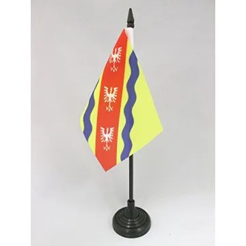 DRAPEAU DE TABLE MEURTHE-ET-MOSELLE 15x10cm - PETIT DRAPEAUX DE BUREAU DÉPARTEMENT MOSELLAN 10 x 15 cm
