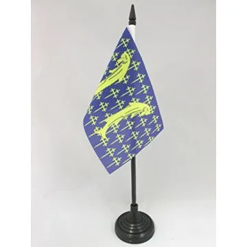 DRAPEAU DE TABLE MEUSE 15x10cm - PETIT DRAPEAUX DE BUREAU DÉPARTEMENT MEUSIEN 10 x 15 cm