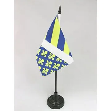 DRAPEAU DE TABLE OISE 15x10cm - PETIT DRAPEAUX DE BUREAU DÉPARTEMENT ISARIEN 10 x 15 cm