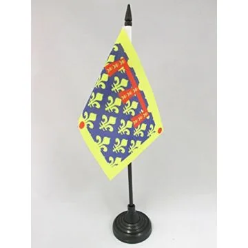 DRAPEAU DE TABLE PAS-DE-CALAIS 15x10cm - PETIT DRAPEAUX DE BUREAU DÉPARTEMENT CALAISIEN 10 x 15 cm