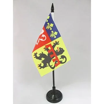DRAPEAU DE TABLE RHÔNE 15x10cm - PETIT DRAPEAUX DE BUREAU DÉPARTEMENT RHODANIEN 10 x 15 cm