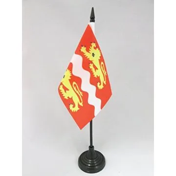 DRAPEAU DE TABLE SEINE MARITIME 15x10cm - PETIT DRAPEAUX DE BUREAU DÉPARTEMENT SEINOMARIN 10 x 15 cm