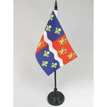 DRAPEAU DE TABLE SOMME 15x10cm - PETIT DRAPEAUX DE BUREAU DÉPARTEMENT SAMARIEN 10 x 15 cm
