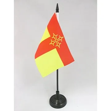 DRAPEAU DE TABLE TARN 15x10cm - PETIT DRAPEAUX DE BUREAU DÉPARTEMENT TARNAIS 10 x 15 cm