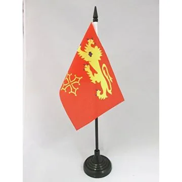 DRAPEAU DE TABLE TARN-ET-GARONNE 15x10cm - PETIT DRAPEAUX DE BUREAU DÉPARTEMENT TARN-ET-GARONNAIS 10 x 15 cm