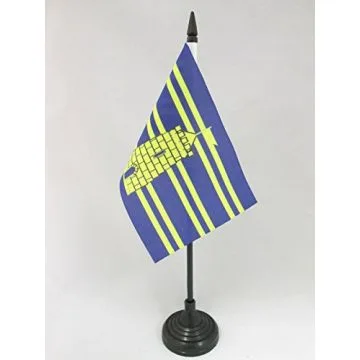 DRAPEAU DE TABLE TERRITOIRE DE BELFORT 15x10cm - PETIT DRAPEAUX DE BUREAU DÉPARTEMENT BELFORTAIN 10 x 15 cm
