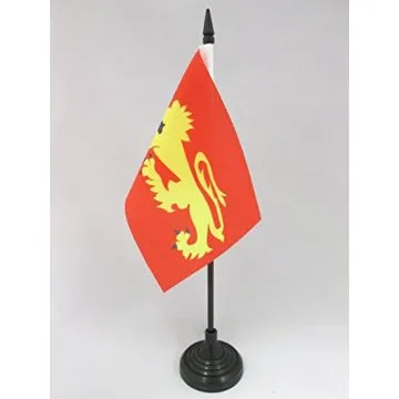 DRAPEAU DE TABLE PROVINCE DE GUYENNE 15x10cm - PETIT DRAPEAUX DE BUREAU DE LA GUIANA 10 x 15 cm