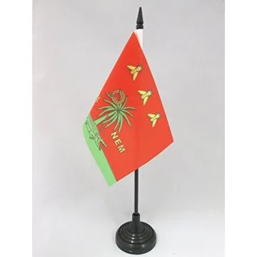 DRAPEAU DE TABLE NÎMES COLNEM 15x10cm - PETIT DRAPEAUX DE BUREAU CROCODILE NÎMOIS ROMAIN 10 x 15 cm