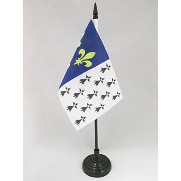 DRAPEAU DE TABLE BREST 15x10cm - PETIT DRAPEAUX DE BUREAU BRESTOIS - BRETAGNE 10 x 15 cm