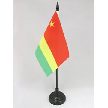 DRAPEAU DE TABLE RÉUNION INDÉPENDANTISTE 15x10cm - PETIT DRAPEAUX DE BUREAU NATIONALISTE RÉUNIONAIS 10 x 15 cm