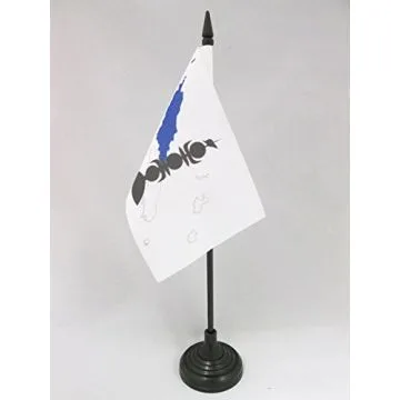 DRAPEAU DE TABLE NOUVELLE-CALÉDONIE PROVINCE NORD 15x10cm - PETIT DRAPEAUX DE BUREAU NÉO-CALÉDONIEN 10 x 15 cm