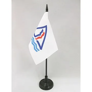 DRAPEAU DE TABLE NOUVELLE-CALÉDONIE PROVINCE SUD 15x10cm - PETIT DRAPEAUX DE BUREAU NÉO-CALÉDONIEN 10 x 15 cm