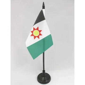 DRAPEAU DE TABLE KURDISTAN IRAKIEN 15x10cm - PETIT DRAPEAUX DE BUREAU KURD 10 x 15 cm