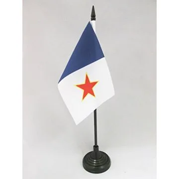 DRAPEAU DE TABLE QUÉBEC INDÉPENDANTISTE FLQ 15x10cm - PETIT DRAPEAUX DE BUREAU QUÉBÉCOIS NATIONALISTE 10 x 15 cm