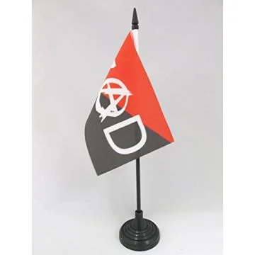 DRAPEAU DE TABLE ANARCHIE ZAD 15x10cm - PETIT DRAPEAUX DE BUREAU ZONE À DÉFENDRE - ZADISTE 10 x 15 cm