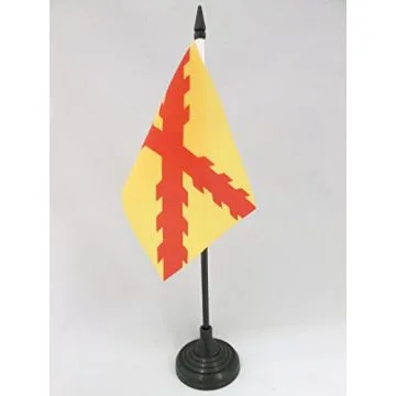 DRAPEAU DE TABLE ESPAGNE TERCIOS MORADOS VIEJOS 15x10cm - PETIT DRAPEAUX DE BUREAU EMPIRE ESPAGNOL 10 x 15 cm