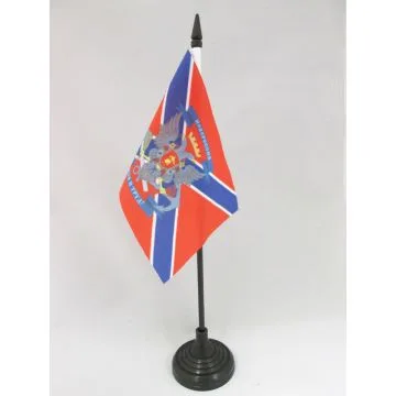 DRAPEAU DE TABLE NOUVELLE-RUSSIE AVEC ARMES 15x10cm - PETIT DRAPEAUX DE BUREAU NOVOROSSIA - UNION DES RÉPUBLIQUES POPULAIRES 10 x 15 cm
