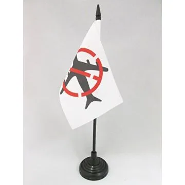 DRAPEAU DE TABLE ZAD NON À L\'AÉROPORT 15x10cm - PETIT DRAPEAUX DE BUREAU ZONE À DÉFENDRE - ZADISTE 10 x 15 cm